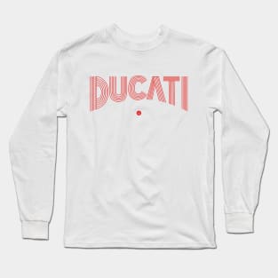 Ducati lettering red lines Long Sleeve T-Shirt